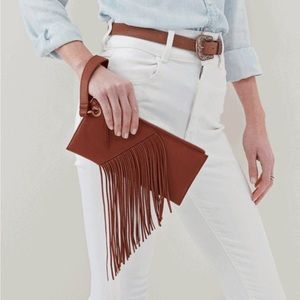 Hobo Wristlet - Brown Leather